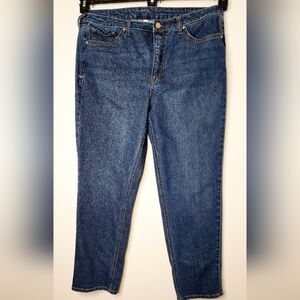 Seven slim straight blue jeans women's 14